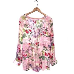 Riani | Pink Floral Blouse Size 10